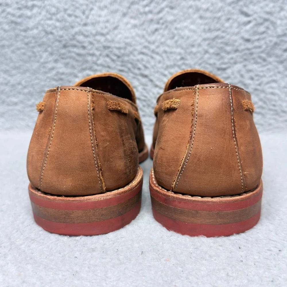 Allen Edmonds Lake Shore Drive Size 10.5 Wide Tassel Loafers Shoes Brown Dainite